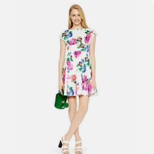 Kate Spade White Floral Print Dress Size 4